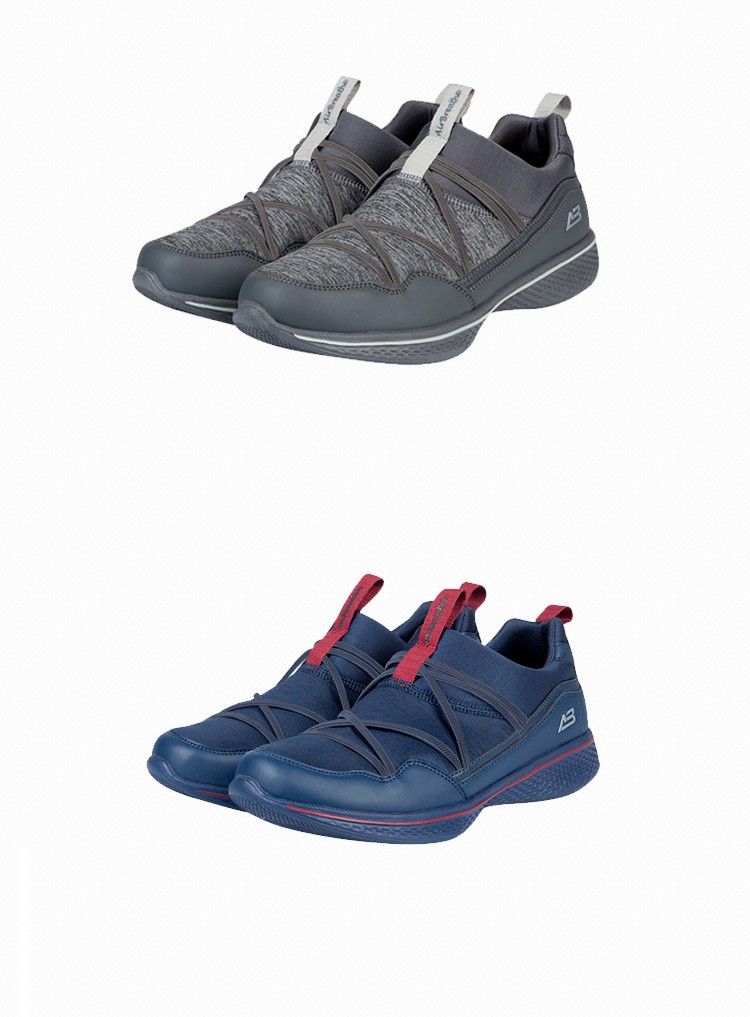 【airbreathe轻便一脚套健步男鞋·灰色】报价_图片