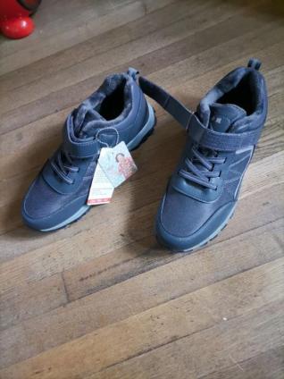 丽足康 加棉保暖 中老年防滑健步鞋l17·女款红色